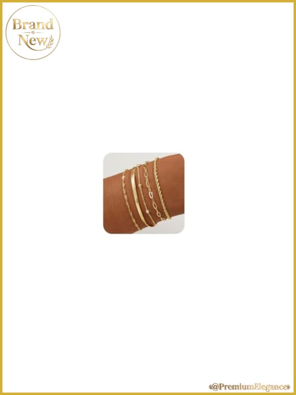 Adjustable 14K Gold Plated Bracelet Women Thin Dainty Minimalist Link